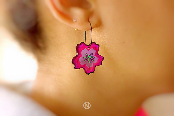 Cherry Blossom Pendant Earrings - Made to Order