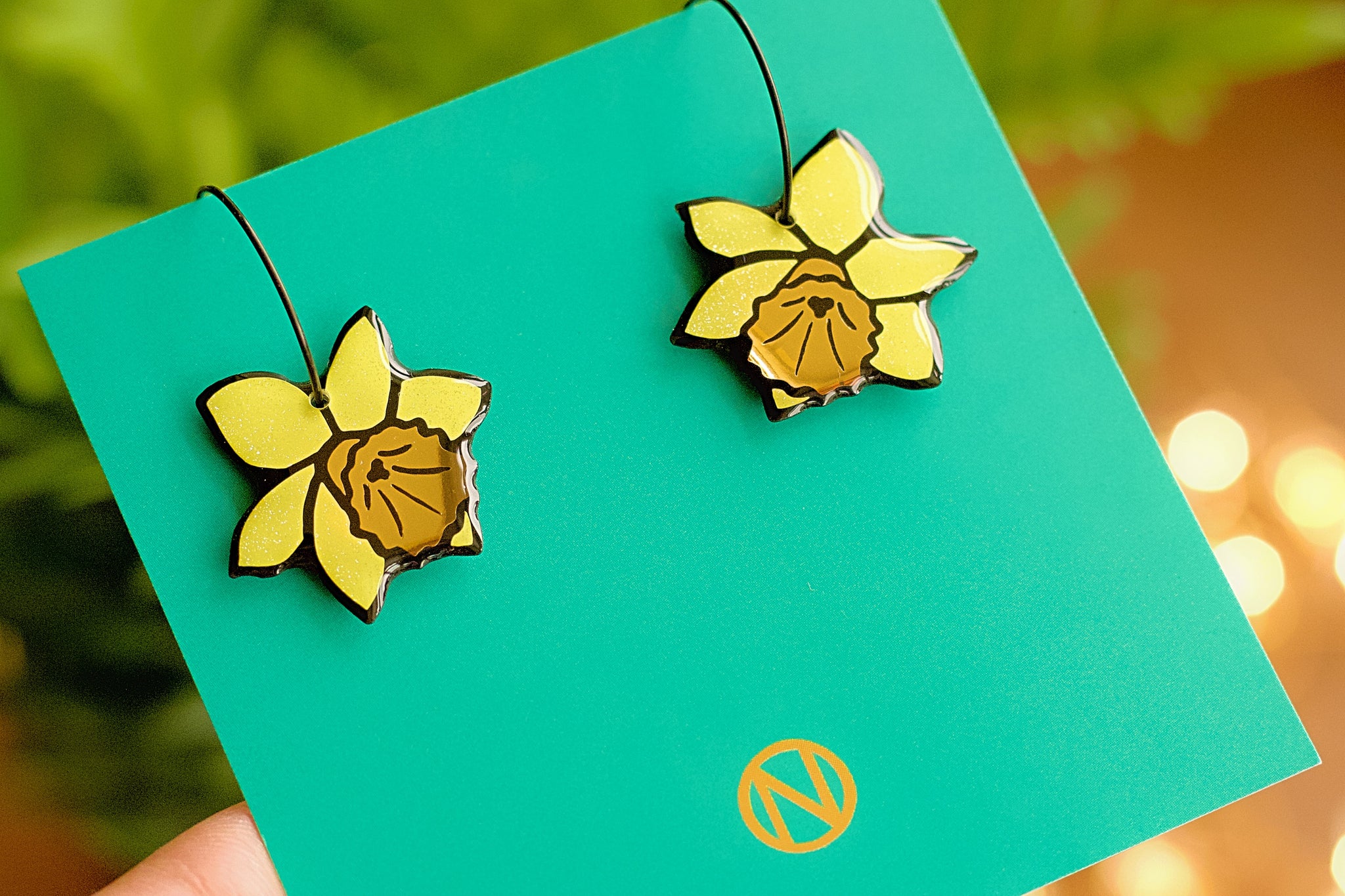 Daffodil Pendant Earrings - Made to Order