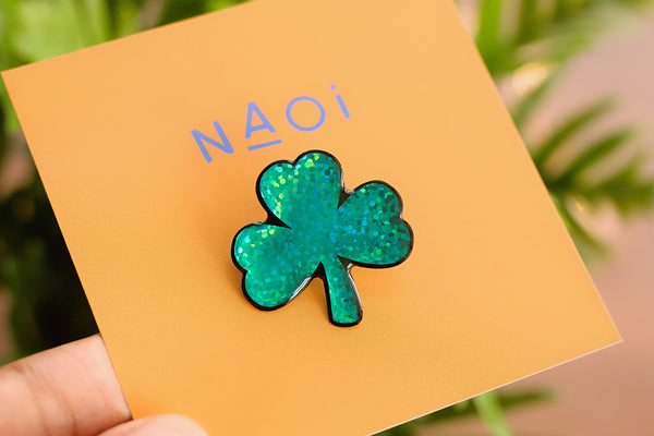 Shamrock Pin Brooch - Made to Order