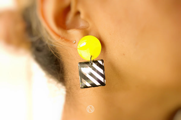 Stripes Mini Statement Earrings (Seconds)