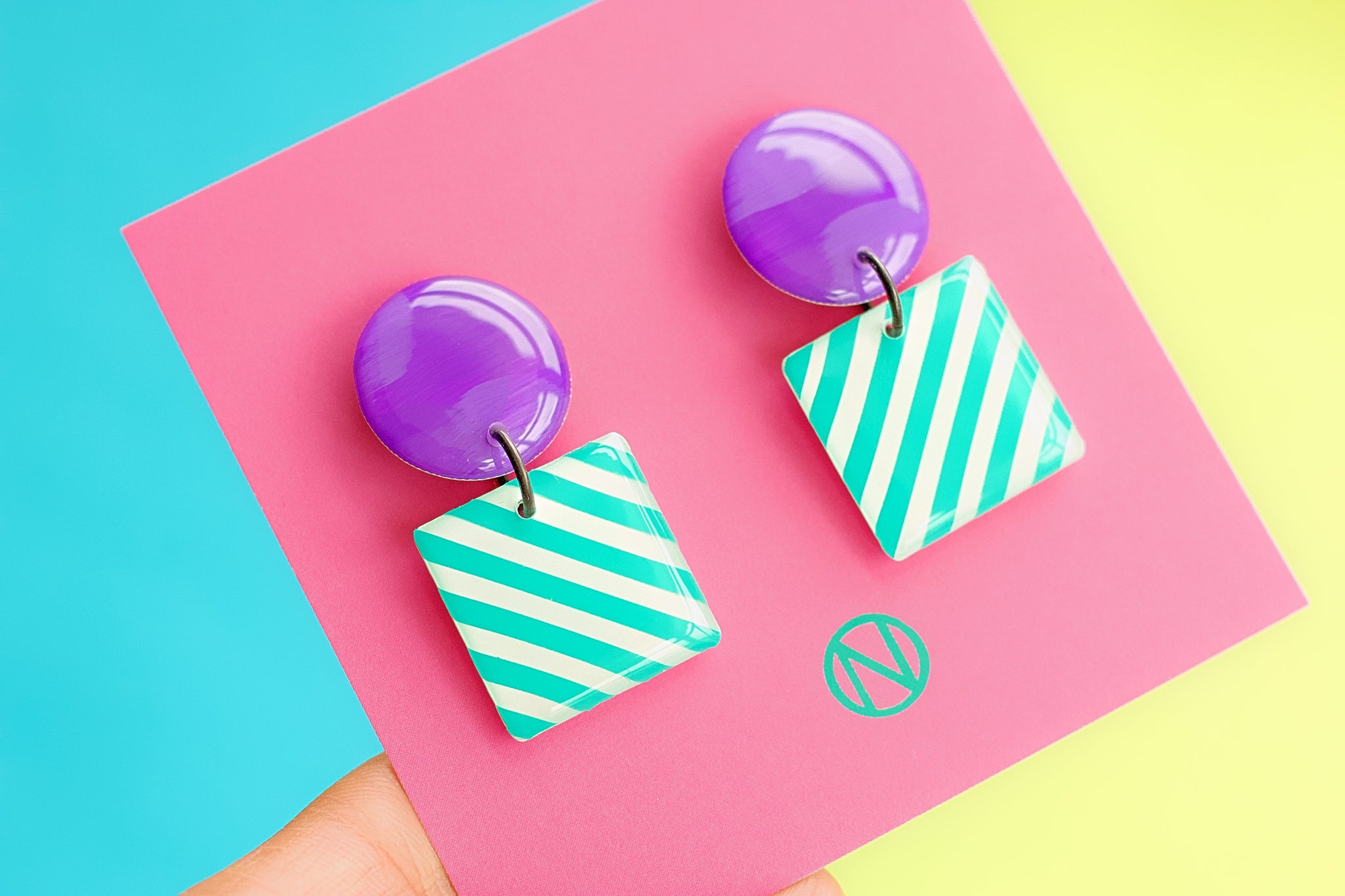 Stripes Mini Statement Earrings - Made to Order