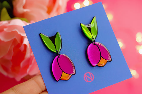 Tulip Statement Earrings - Made to Order